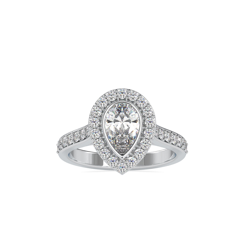 SKU: 0055 (10K) The Pearly Embrace engagment Ring In Rose Gold.