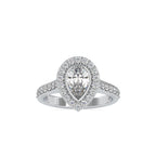 SKU: 0055 (14K) The Pearly Embrace engagment Ring In Rose Gold.