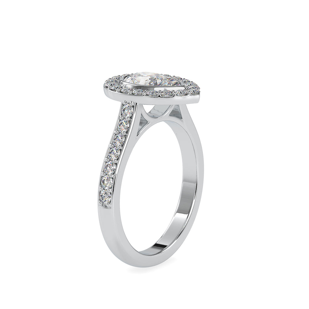 SKU: 0055 (22K) The Pearly Embrace engagment Ring In Rose Gold.