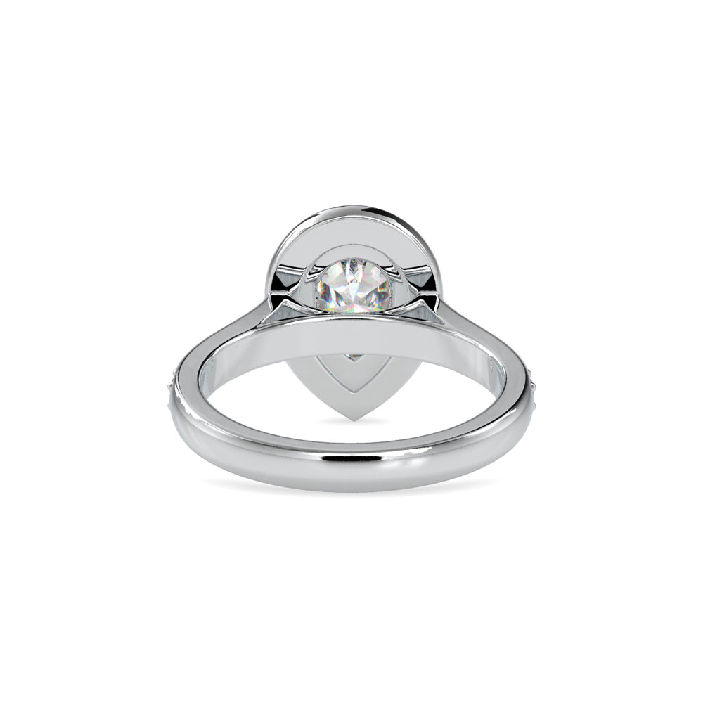 SKU: 0055 (22K) The Pearly Embrace engagment Ring In Rose Gold.