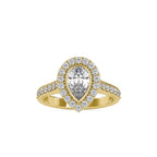 SKU: 0055 (10K) The Pearly Embrace engagment Ring In Rose Gold.