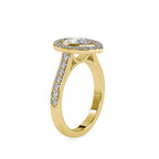 SKU: 0055 (14K) The Pearly Embrace engagment Ring In Rose Gold.