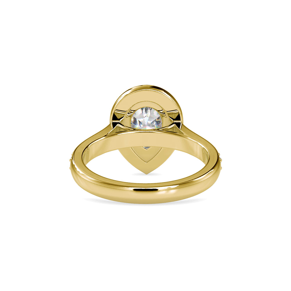 SKU: 0055 (10K) The Pearly Embrace engagment Ring In Rose Gold.
