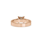 SKU: 0057 (14K) The princess Cut Solitaire Engagment Ring in Rose Gold.