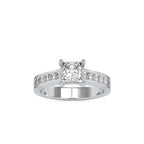 SKU: 0057 (18K) The princess Cut Solitaire Engagment Ring in Rose Gold.