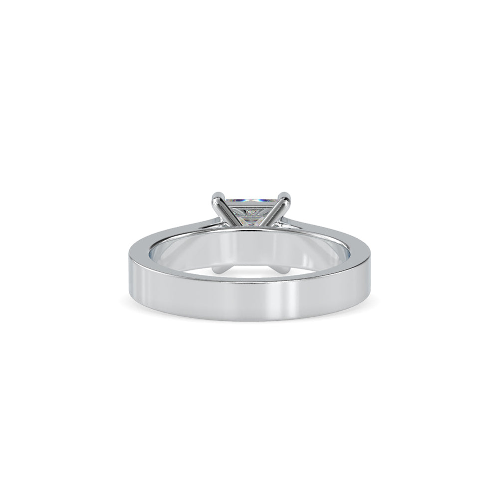 SKU: 0057 (10K) The princess Cut Solitaire Engagment Ring in Rose Gold.
