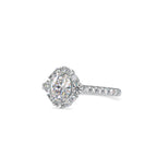 SKU: 0059 (22K) The Sparkling Cluster Oval Engagment Ring in Rose Gold.