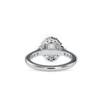 SKU: 0059 (14K) The Sparkling Cluster Oval Engagment Ring in Rose Gold.