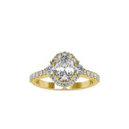 SKU: 0059 (22K) The Sparkling Cluster Oval Engagment Ring in Rose Gold.