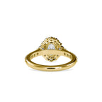 SKU: 0059 (22K) The Sparkling Cluster Oval Engagment Ring in Rose Gold.