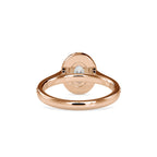 SKU: 0060 (22K) Halo Pave Engagment Ring in Rose Gold.