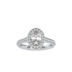 SKU: 0060 (18K) Halo Pave Engagment Ring in Rose Gold.