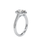 SKU: 0060 (22K) Halo Pave Engagment Ring in Rose Gold.