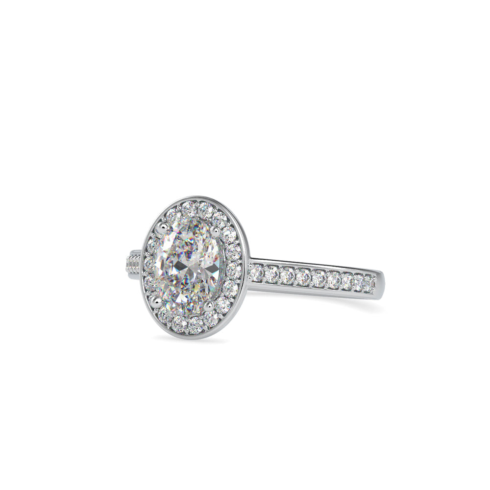 SKU: 0060 (22K) Halo Pave Engagment Ring in Rose Gold.