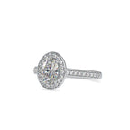 SKU: 0060 (22K) Halo Pave Engagment Ring in Rose Gold.