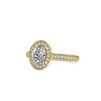 SKU: 0060 (14K) Halo Pave Engagment Ring in Rose Gold.