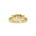 SKU: 0062 (22K) Princess-Cut Trilogy Engagment Ring in Rose Gold.