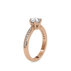 SKU: 0063 (14K) The Six-Prong  Solitaire Engagment Ring in Rose Gold.