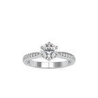 SKU: 0063 (22K) The Six-Prong  Solitaire Engagment Ring in Rose Gold.