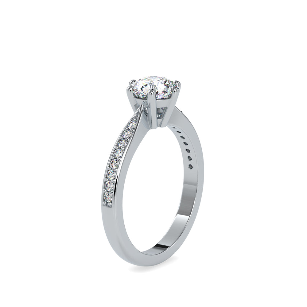 SKU: 0063 (22K) The Six-Prong  Solitaire Engagment Ring in Rose Gold.