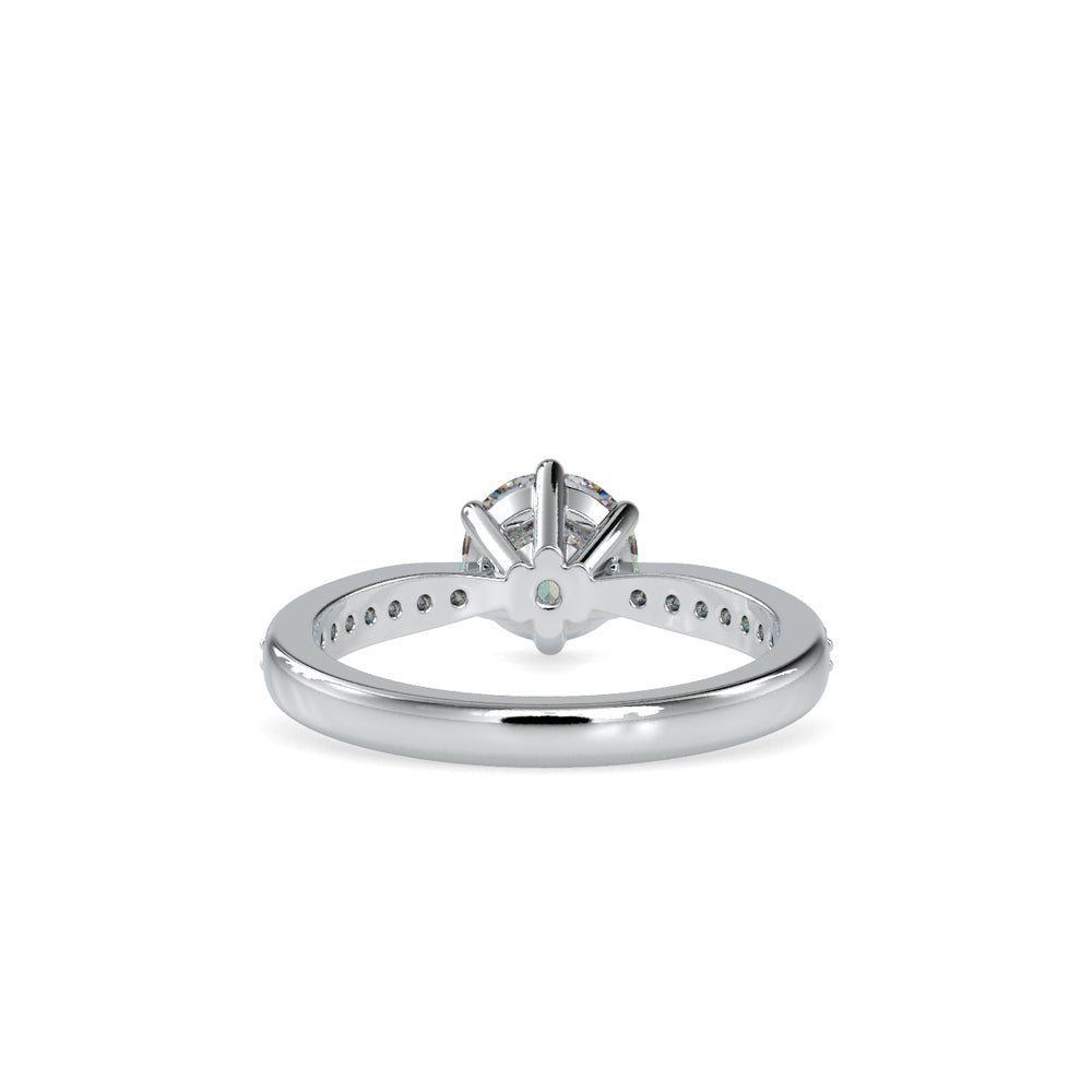 SKU: 0063 (14K) The Six-Prong  Solitaire Engagment Ring in Rose Gold.