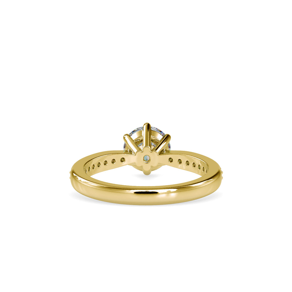 SKU: 0063 (14K) The Six-Prong  Solitaire Engagment Ring in Rose Gold.