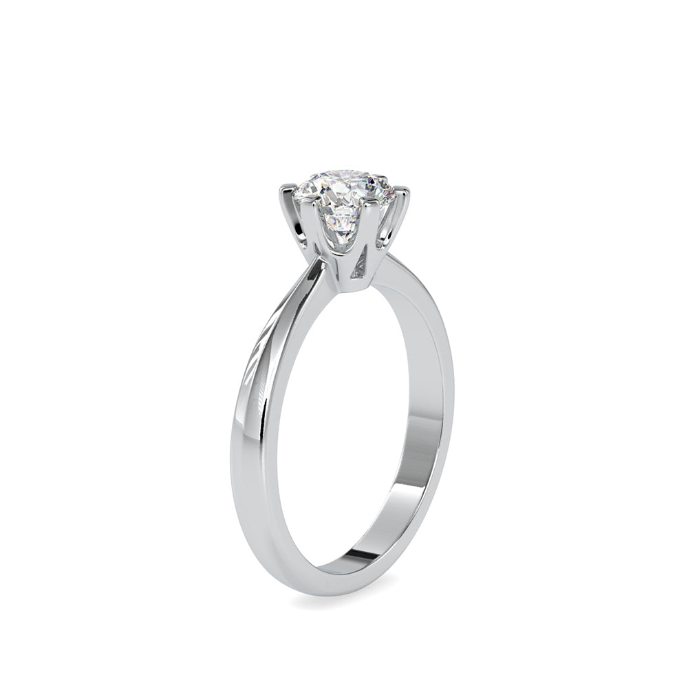 SKU: 0064 (14K) Classic Six-Prong Solitare Engagment Ring in Rose Gold.