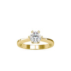 SKU: 0064 (22K) Classic Six-Prong Solitare Engagment Ring in Rose Gold.