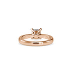 SKU: 0065 (18K) Classic Princess-Cut Solitaire Engagment Ring in Rose Gold.