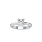 SKU: 0065 (18K) Classic Princess-Cut Solitaire Engagment Ring in Rose Gold.