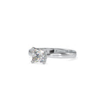 SKU: 0065 (10K) Classic Princess-Cut Solitaire Engagment Ring in Rose Gold.