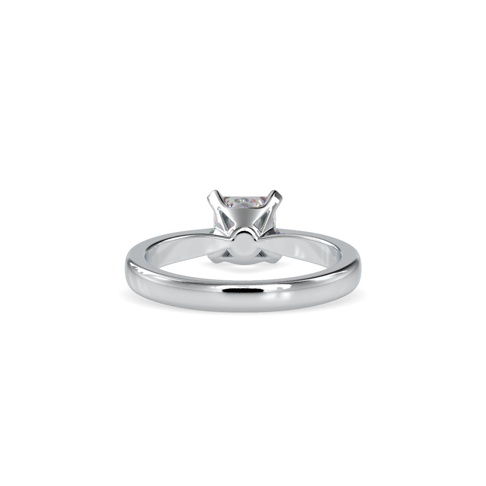 SKU: 0065 (22K) Classic Princess-Cut Solitaire Engagment Ring in Rose Gold.