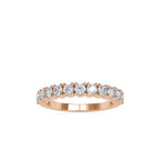 SKU: 0066 (18K) Ebracing Diamond Wedding Band In Rose Gold.