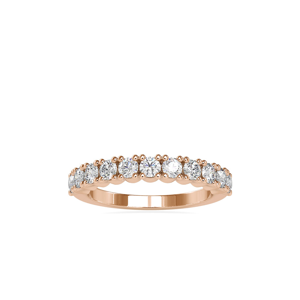 SKU: 0066 (22K) Ebracing Diamond Wedding Band In Rose Gold.
