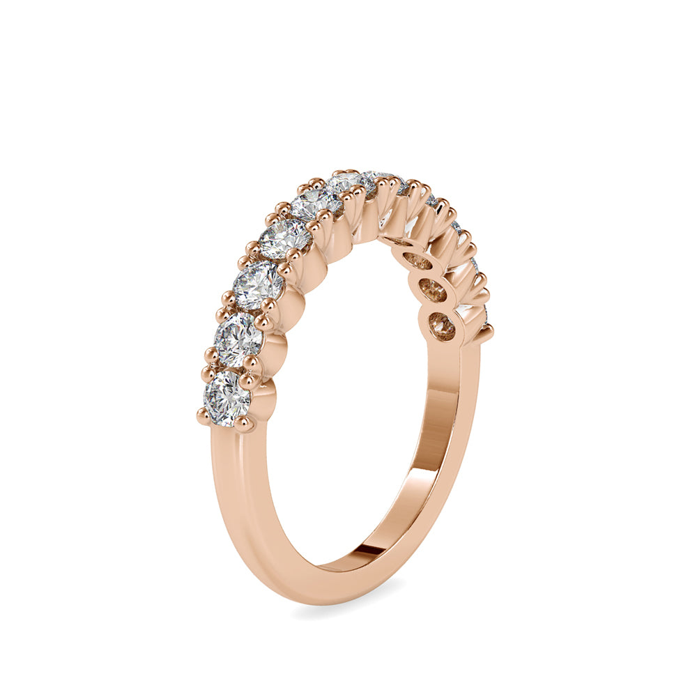 SKU: 0066 (22K) Ebracing Diamond Wedding Band In Rose Gold.