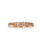 SKU: 0066 (14K) Ebracing Diamond Wedding Band In Rose Gold.