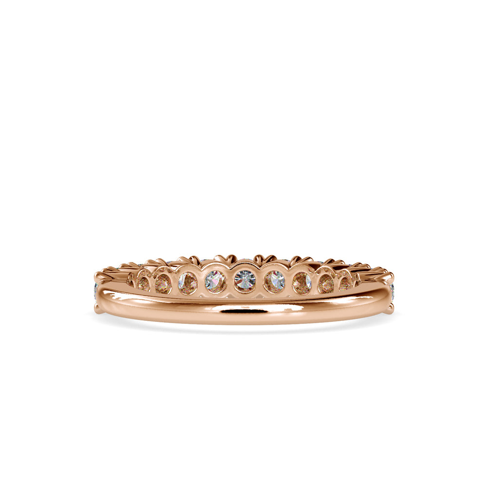 SKU: 0066 (22K) Ebracing Diamond Wedding Band In Rose Gold.