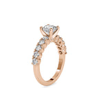 SKU: 0067 (18K) Embellished Solitaire Engagment Ring in Rose Gold.