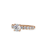 SKU: 0067 (22K) Embellished Solitaire Engagment Ring in Rose Gold.