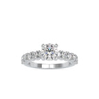 SKU: 0067 (22K) Embellished Solitaire Engagment Ring in Rose Gold.