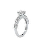 SKU: 0067 (18K) Embellished Solitaire Engagment Ring in Rose Gold.
