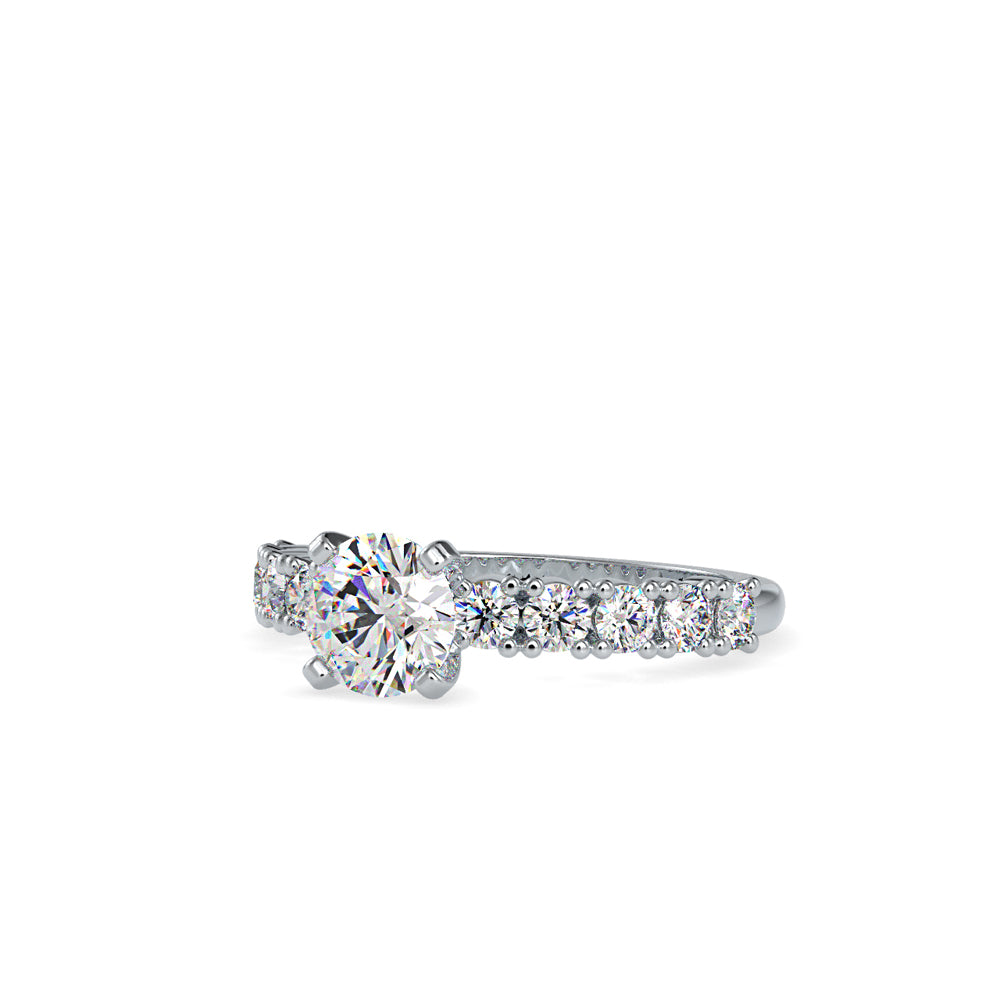 SKU: 0067 (22K) Embellished Solitaire Engagment Ring in Rose Gold.