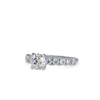 SKU: 0067 (14K) Embellished Solitaire Engagment Ring in Rose Gold.