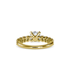 SKU: 0067 (22K) Embellished Solitaire Engagment Ring in Rose Gold.