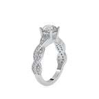 SKU: 0068 (22K) Twisted Shank Diamond Engagment Ring in Rose Gold.