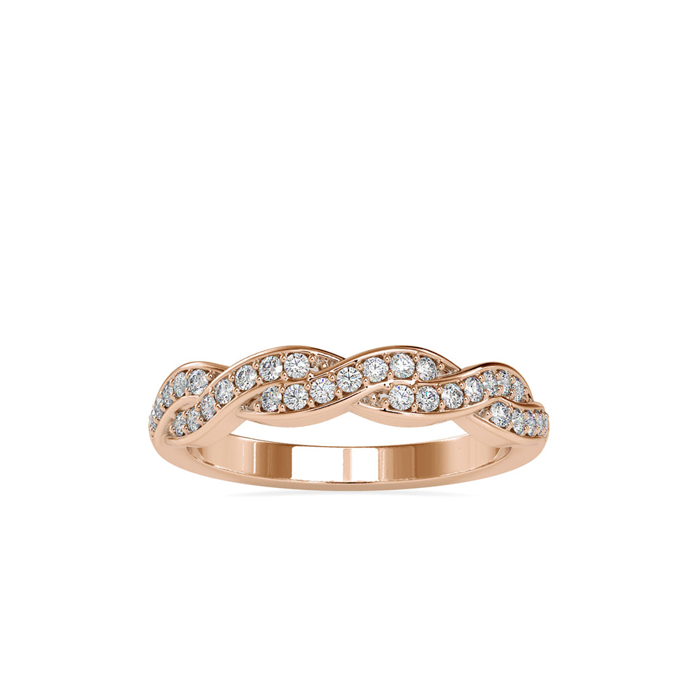 SKU: 0069 (18K) Endless Sparkle Twist Band in Rose Gold.