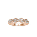 SKU: 0069 (10K) Endless Sparkle Twist Band in Rose Gold.