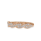 SKU: 0069 (18K) Endless Sparkle Twist Band in Rose Gold.