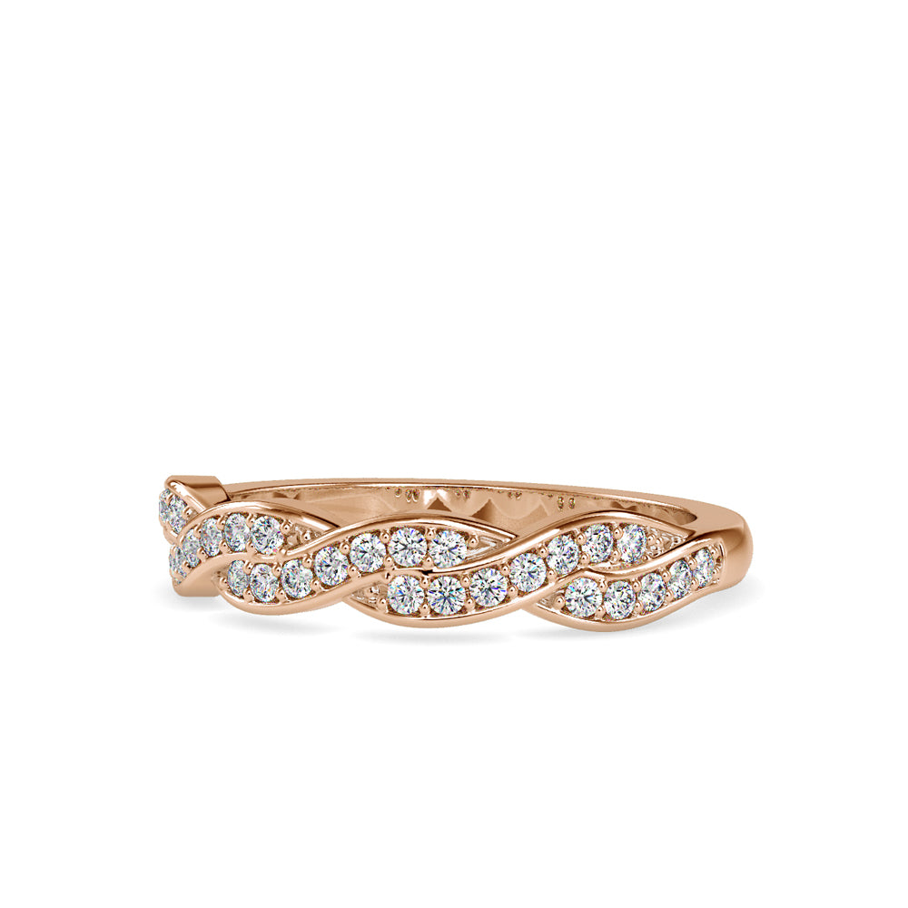 SKU: 0069 (10K) Endless Sparkle Twist Band in Rose Gold.