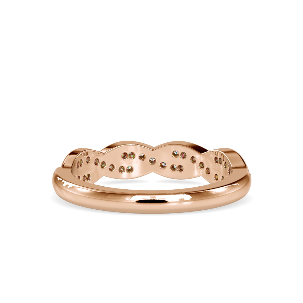 SKU: 0069 (10K) Endless Sparkle Twist Band in Rose Gold.